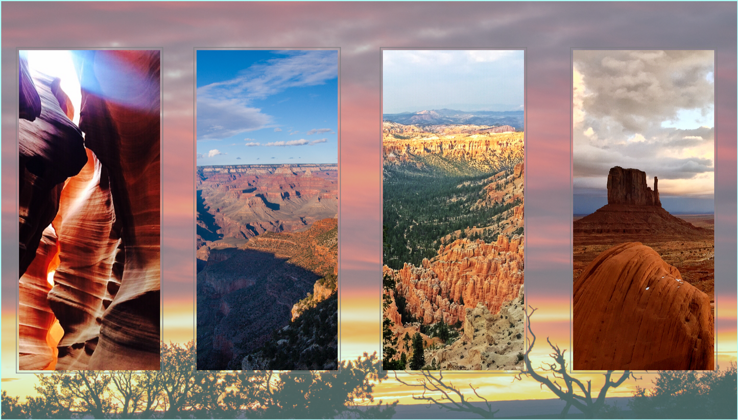Four-day tour | Las Vegas round trip | Southwest Grand Loop Land, Water and Air Panorama | Luxury boutique small group | Antelope Canyon | Grand Canyon | Bryce Canyon | Zion National Park | Arches National Park | Monument | Horseshoe Bend | Lake Powell